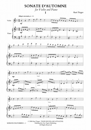 Sonate d'Automne, 1er Mouvement