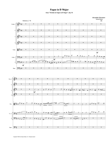 Fugue in D Major, Op. 93 (String Orchestra) (arr. Richard Byrnes)