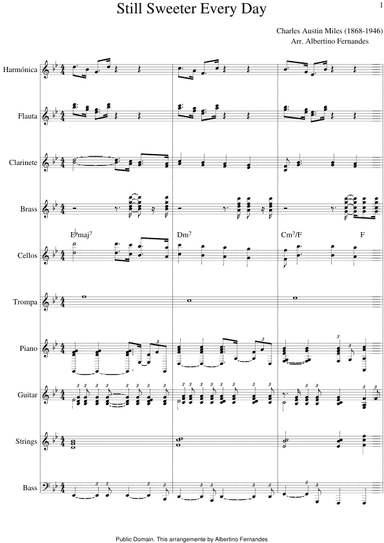 Still Sweeter Every Day - Score Only (arr. Albertino Fernandes)