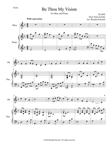 Be Thou My Vision (oboe/piano), arr. Brenda Portman (arr. Brenda Portman)