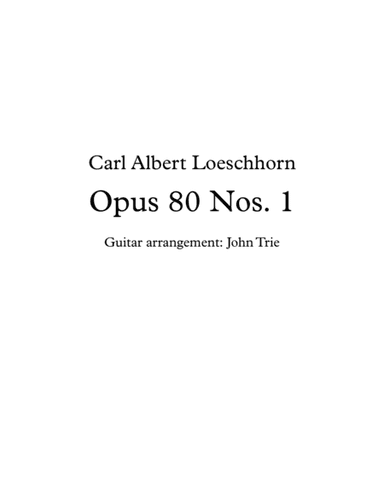 Opus 80 Nos. 1 (arr. John Trie)