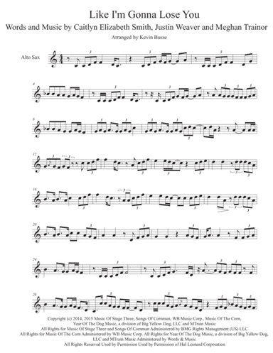 Like I'm Gonna Lose You (arr. Kevin Busse)