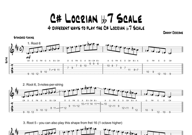 C# Locrian bb7 Scale (4 Ways to Play)