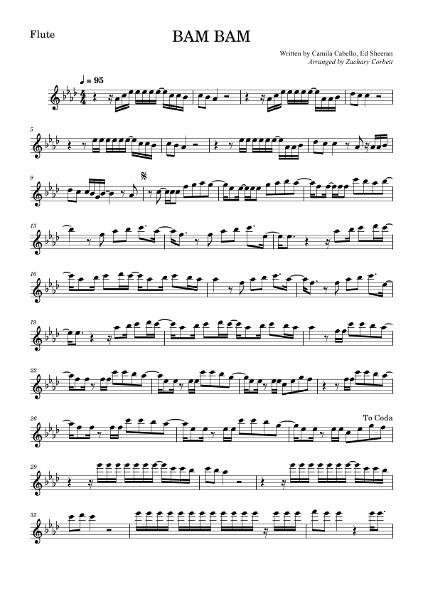 Bam Bam (arr. Zachary Corbett)