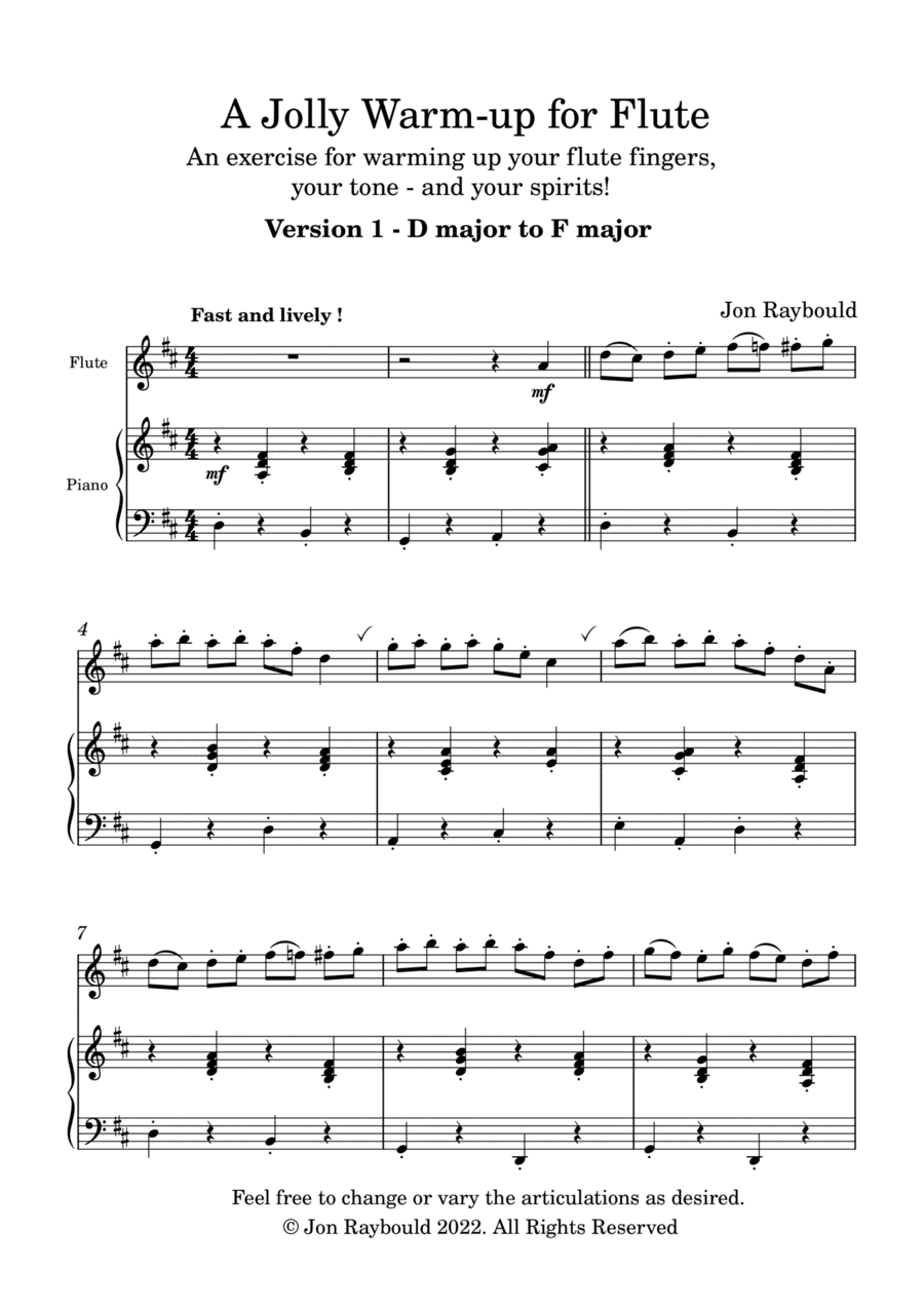 A Jolly Warm-up for Flute