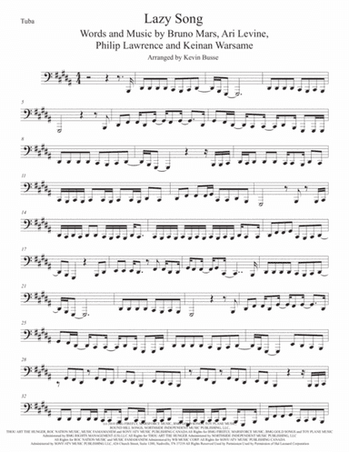 The Lazy Song (arr. Kevin Busse)