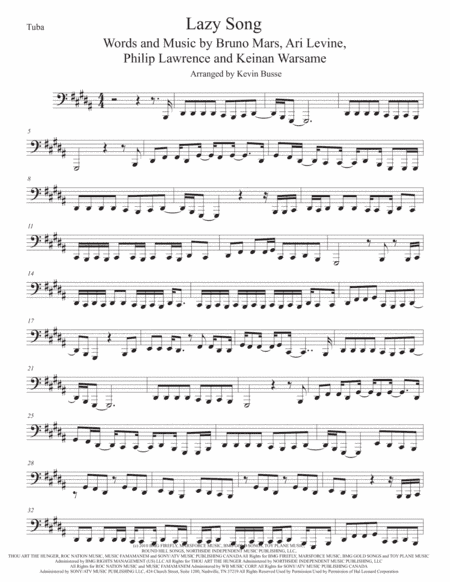 The Lazy Song (arr. Kevin Busse)