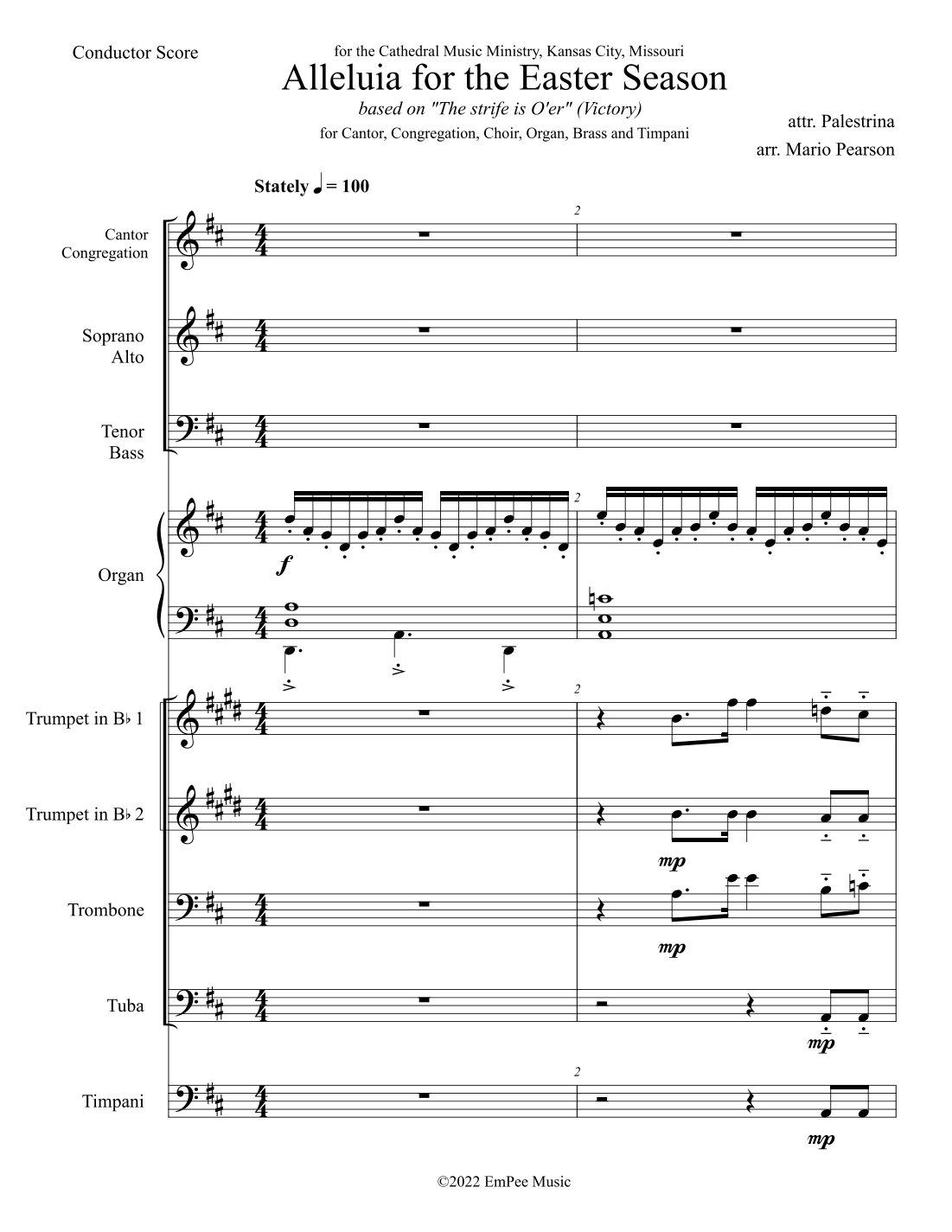 Easter Season Alleluia (Based on "The Strife is O'er) (arr. Mario Pearson)