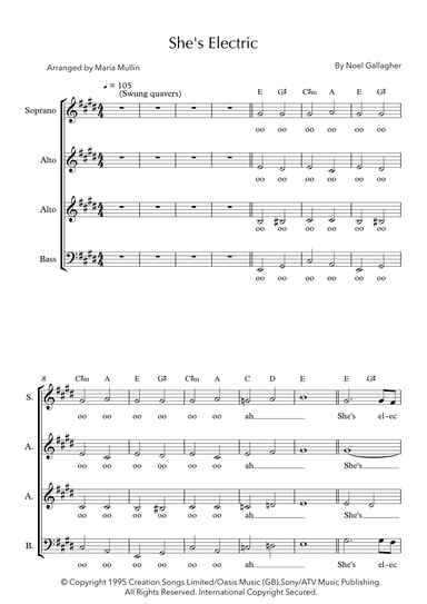 She's Electric (arr. Maria Mullin)