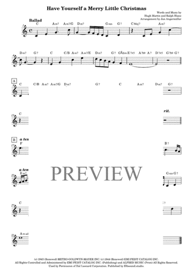 Have Yourself A Merry Little Christmas  from MEET ME IN ST. LOUIS (arr. Jan Angermüller)