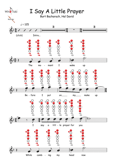 I Say A Little Prayer (arr. WindTab)