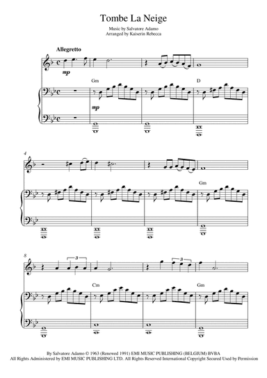 Tombe La Neige (arr. Kaiserin Rebecca)