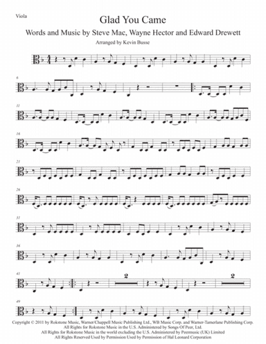 Glad You Came (arr. Kevin Busse)