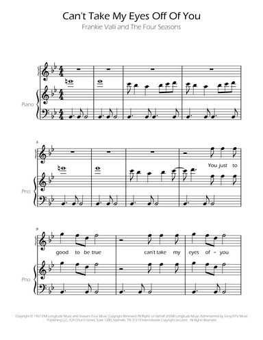 Can't Take My Eyes Off Of You (arr. Ygor Nunes)