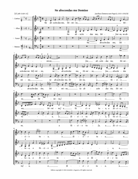 Ne abscondas me Domine (Clemens non Papa) (arr. Aristotle A. Esguerra)