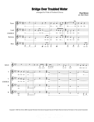 Bridge Over Troubled Water (arr. Ben Bram)