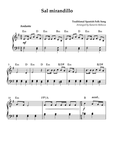 Sal mirandillo (arr. Kaiserin Rebecca)