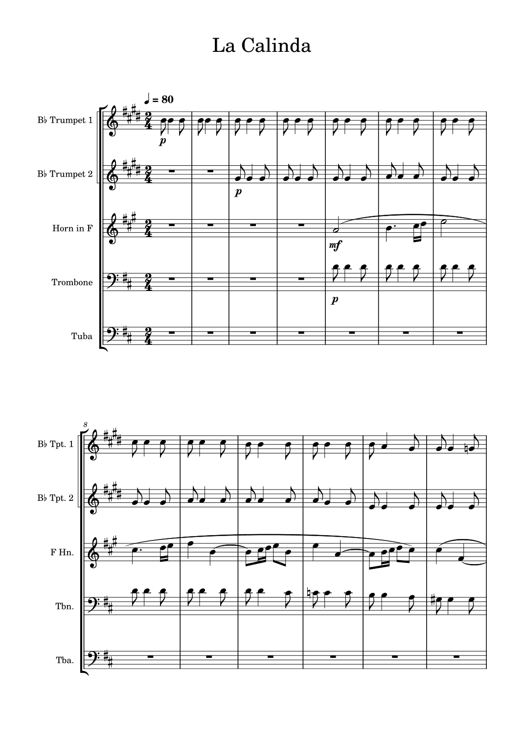 La Calinda - Frederick Delius - Brass Quintet (arr. Edward Fall)