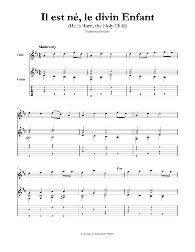Il est ne´, le divin E´nfant (He Is Born, the Holy Child) (arr. Mark Phillips)