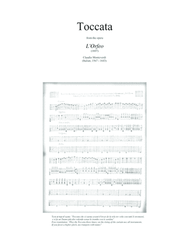TOCCATA (fanfare) from the 1607 opera "L'Orfeo" by Claudio Monteverdi (arr. for full band) (arr. Brian Harris)