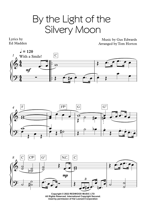 By The Light Of The Silvery Moon (arr. Tom Horton)