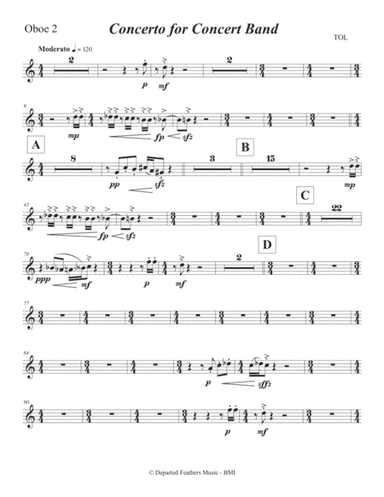 Concerto for Concert Band (2011) Oboe 2