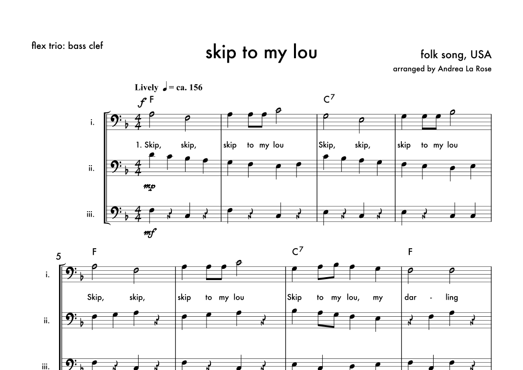 Skip to My Lou (arr. Andrea La Rose)