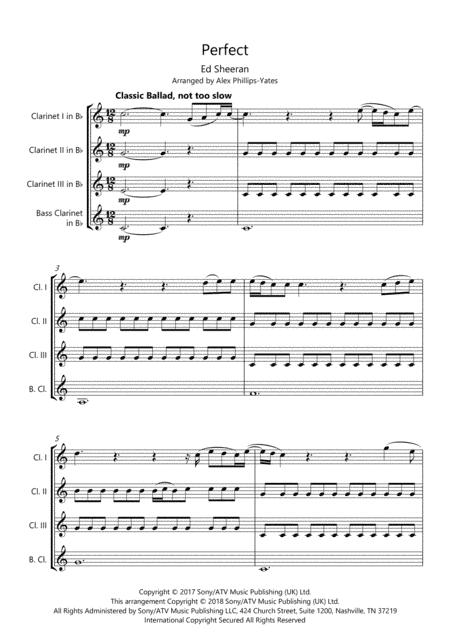 Perfect (arr. Alex Phillips-Yates)