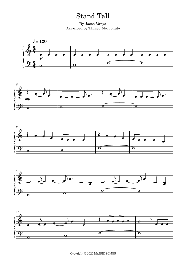 Stand Tall (arr. Thiago Marconato)