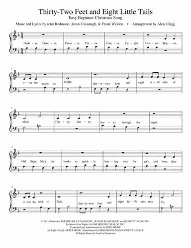 Thirty-two Feet, Eight Little Tails (arr. Aleta Clegg)