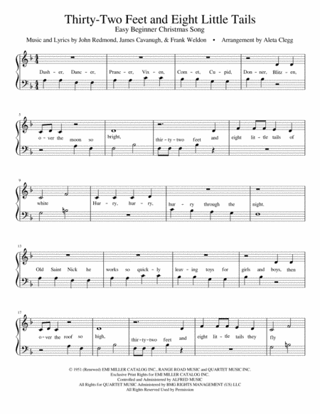 Thirty-two Feet, Eight Little Tails (arr. Aleta Clegg)