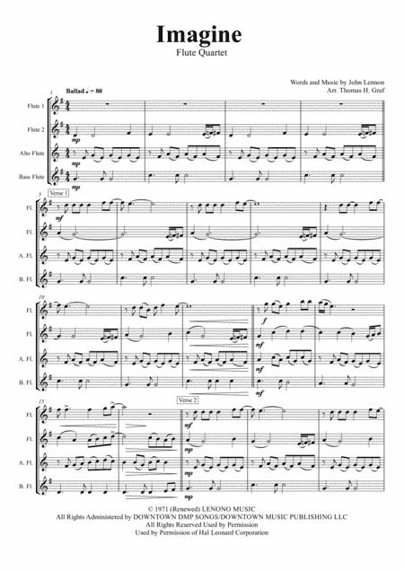 Imagine (arr. Thomas H. Graf)