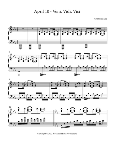 April 10 - Veni, Vidi, Vici