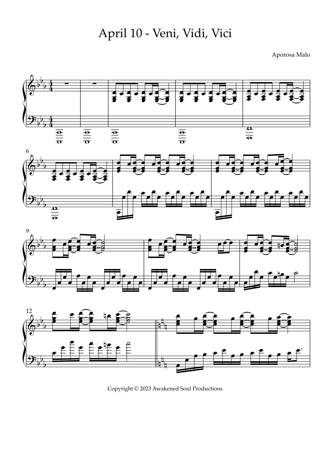 April 10 - Veni, Vidi, Vici