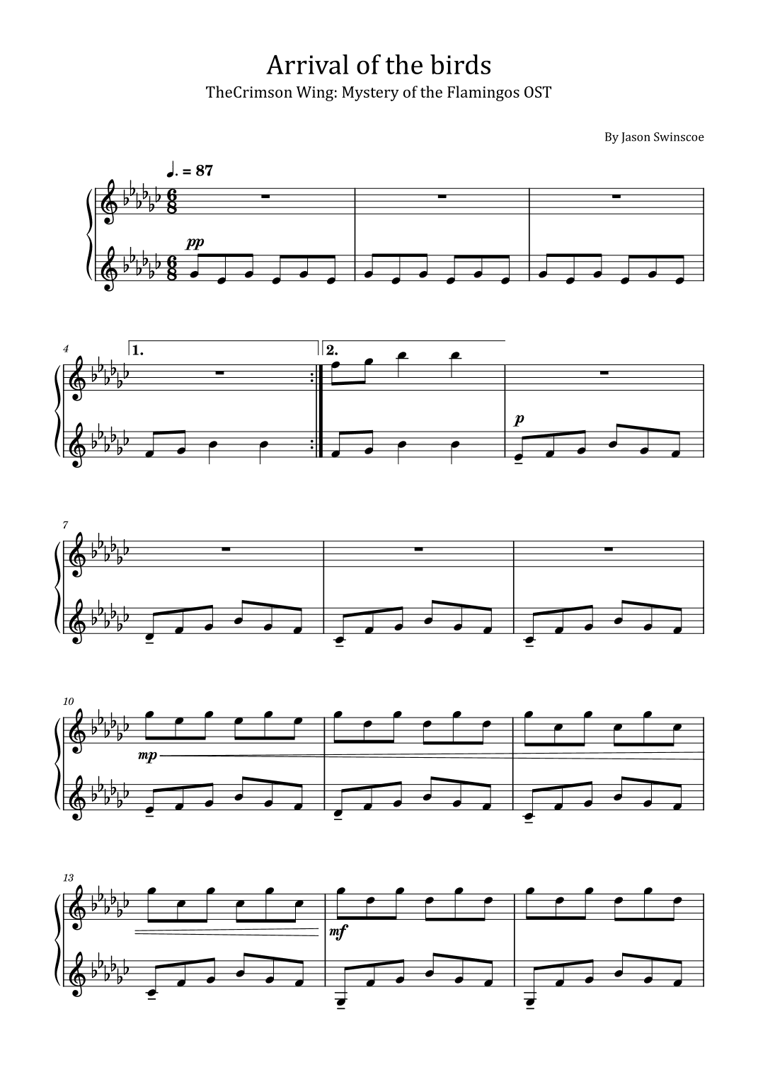 Arrival Of The Birds (arr. poon)