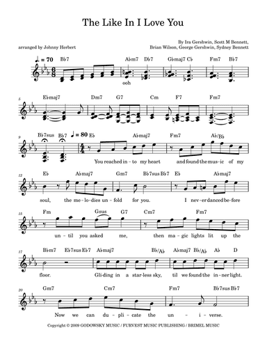 The Like In I Love You (arr. Johnny Herbert)