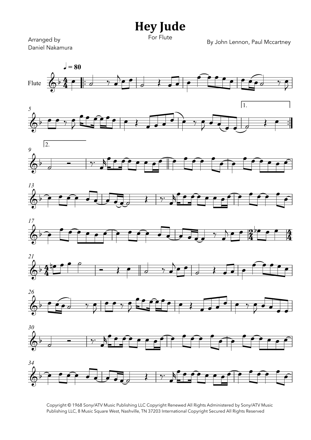 Hey Jude (arr. Daniel Nakamura)