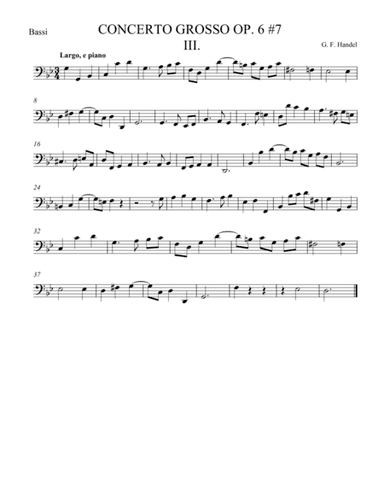 Concerto Grosso Op. 6 #7 Movement III (arr. theupperstaff.com)