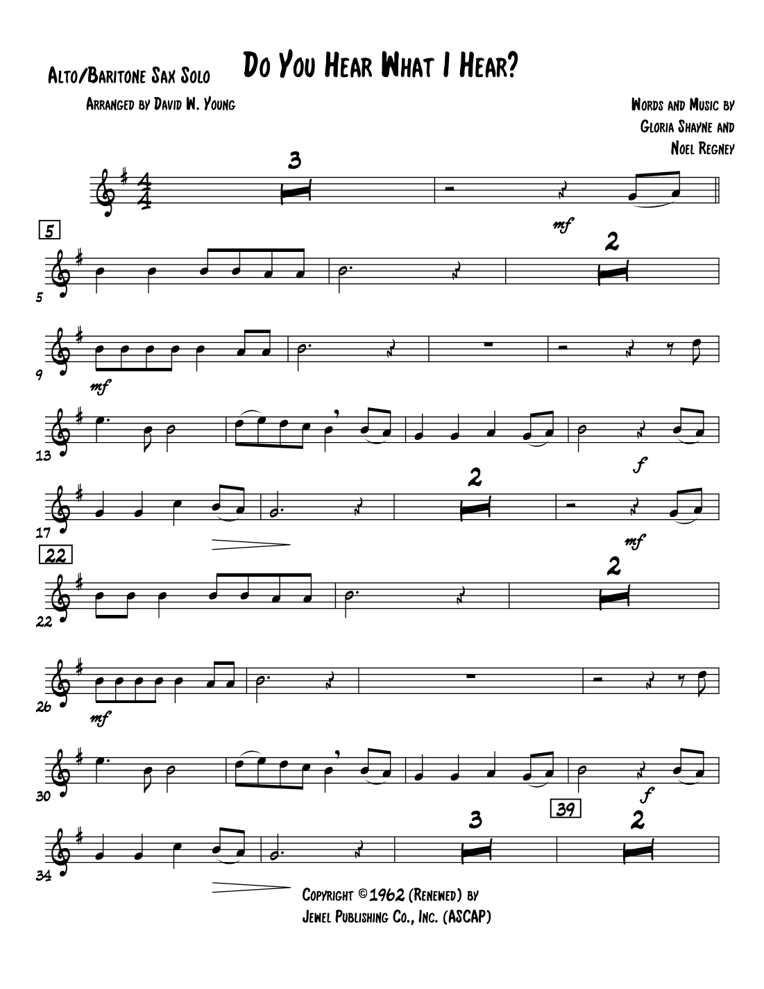 Do You Hear What I Hear (arr. David W. Young)