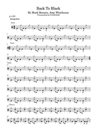 Back To Black (arr. Amy Winehouse, Glee Cast)