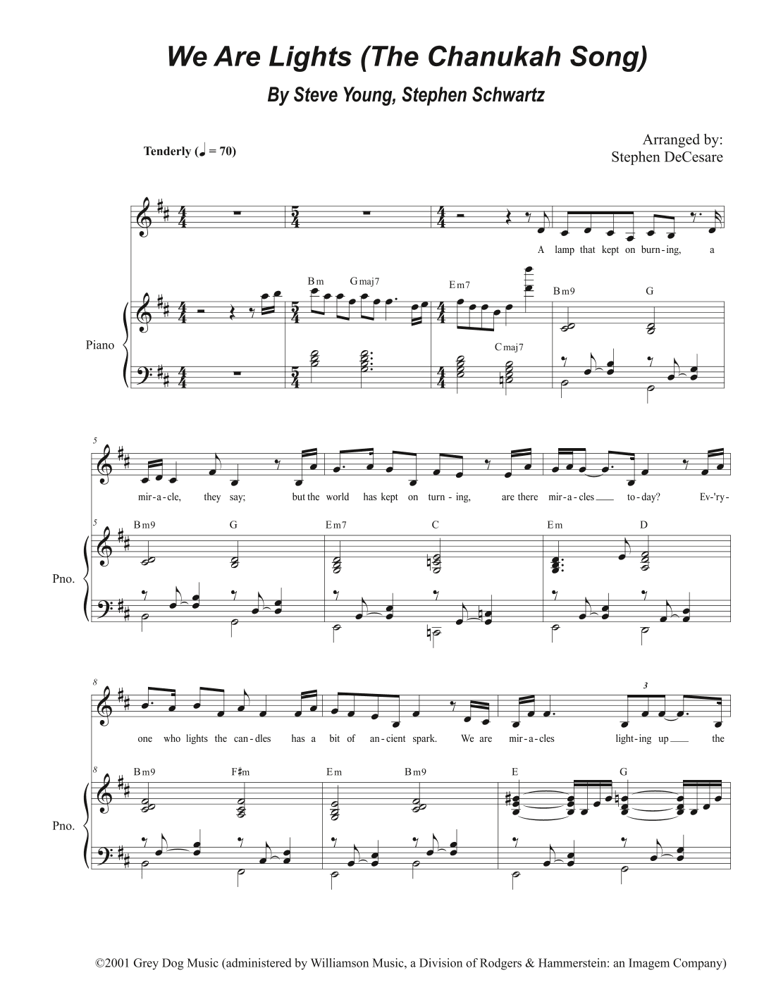 The Chanukah Song (we Are Lights) (arr. Stephen DeCesare)