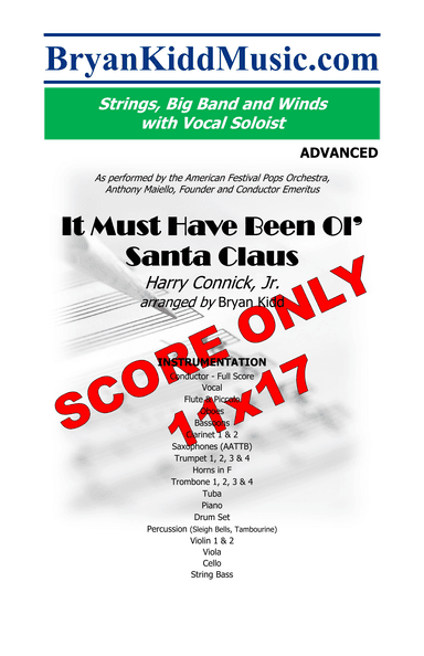 It Must Have Been Ol Santa Claus - Score Only (arr. Bryan Kidd)