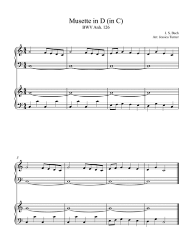 Musette in D (in C) (arr. Jessica Turner)