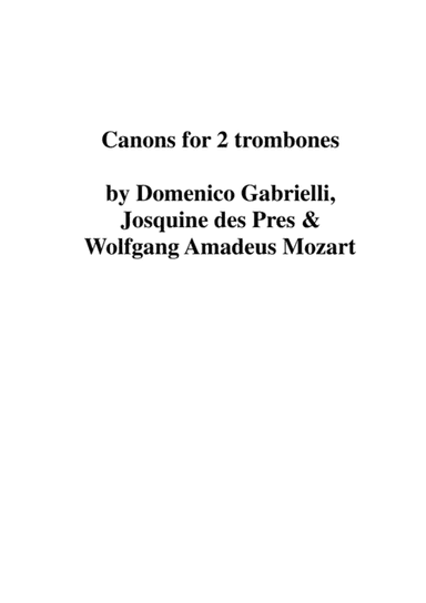 Canons for Two Trombones (arr. Andy Derrick)