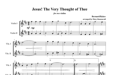 Jesus! The Very Thought of Thee (arr. Mary Rounsavall)
