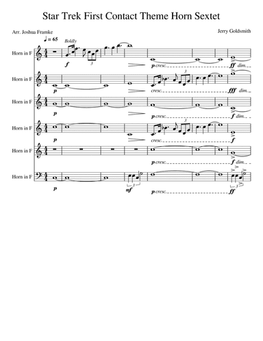 Star Trek(r) First Contact (arr. Joshua Framke)