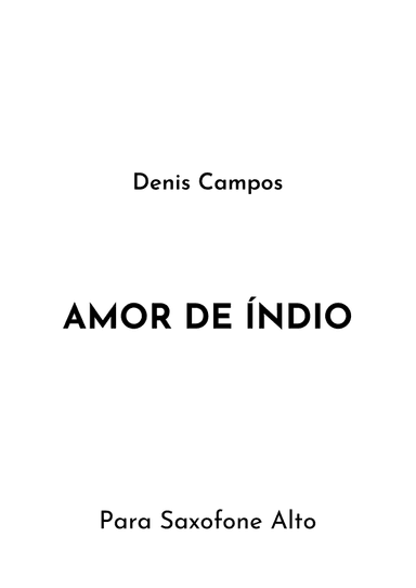 Amor De Indio (indian Love) (arr. Jireh J.)