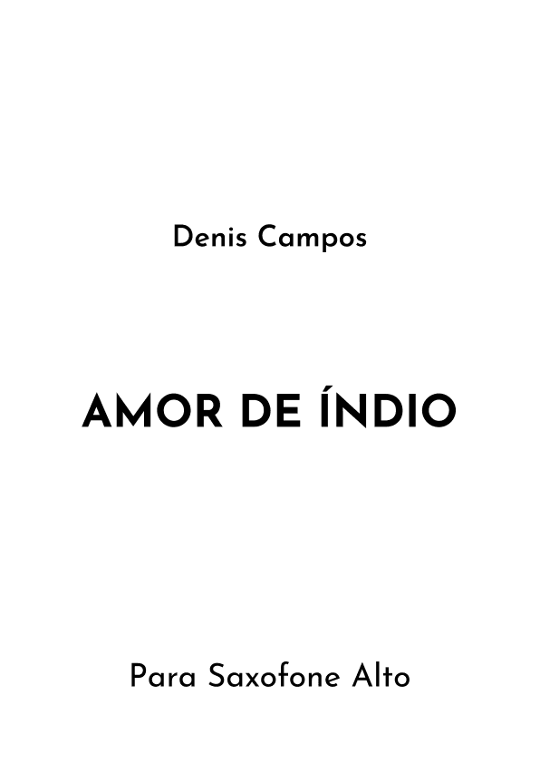 Amor De Indio (indian Love) (arr. Jireh J.)