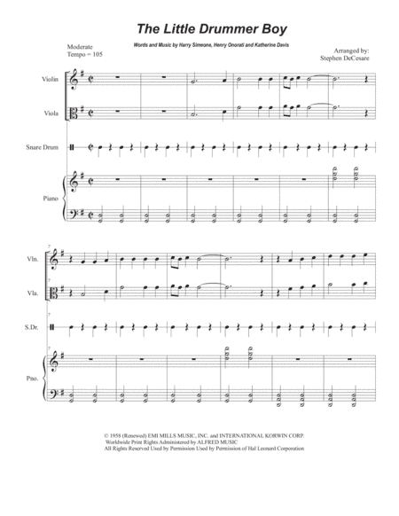 The Little Drummer Boy (arr. Stephen DeCesare)