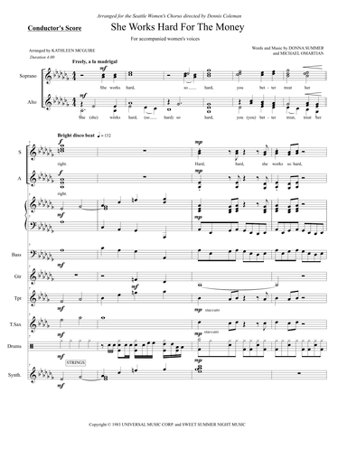 She Works Hard For The Money (arr. Kathleen McGuire)
